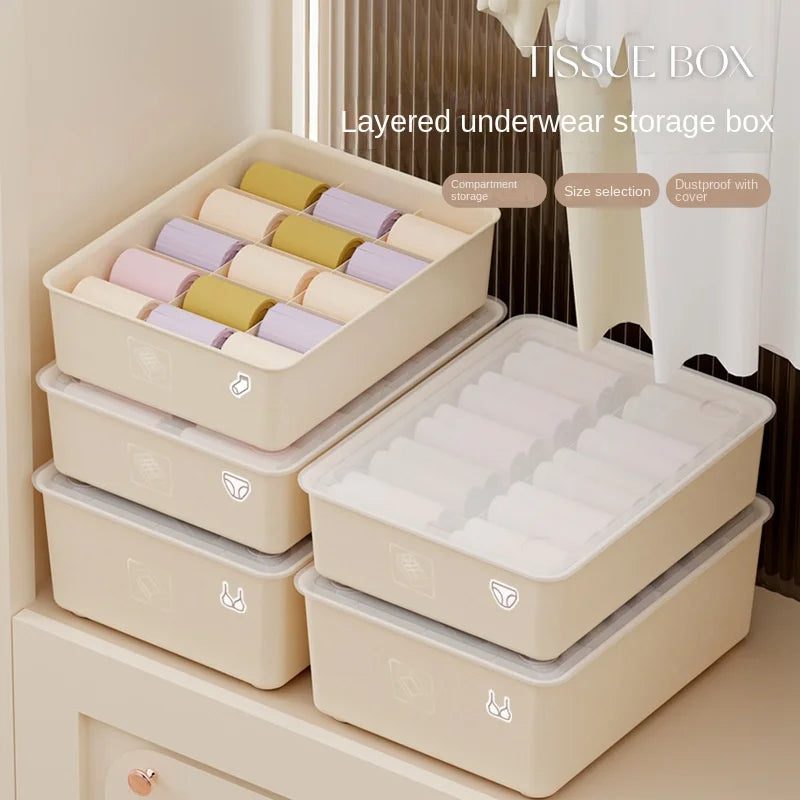 Lovely and Practical 3-Layer PP Plastic Rectangle Sustainable Multifunction Storage Box for Home Clothing Organization