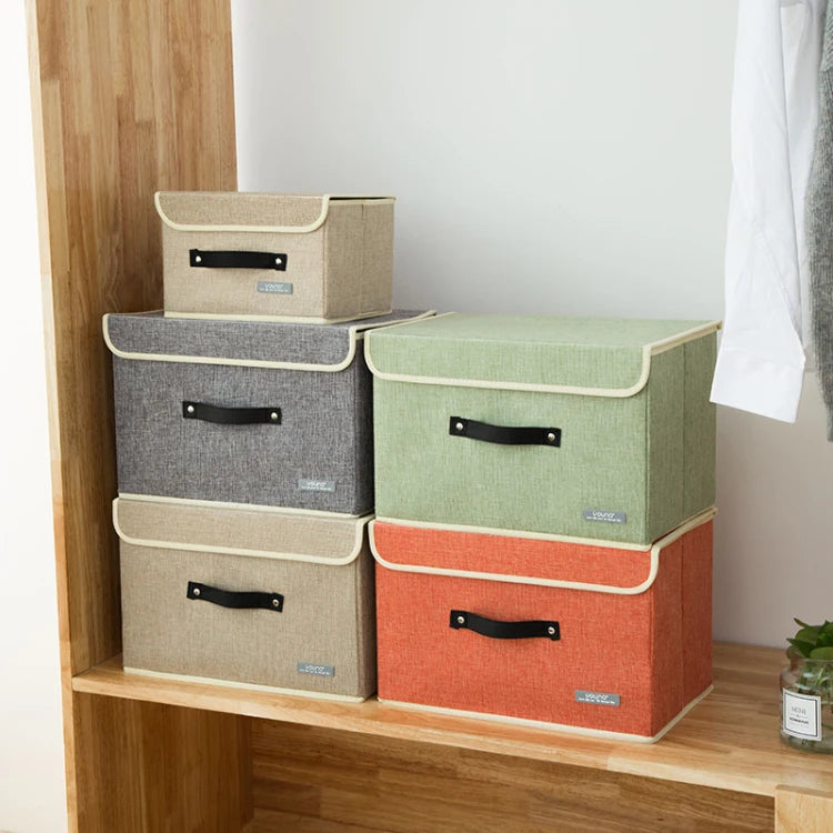 Fabric Foldable Storage Box Clothes Storage Box With Lids